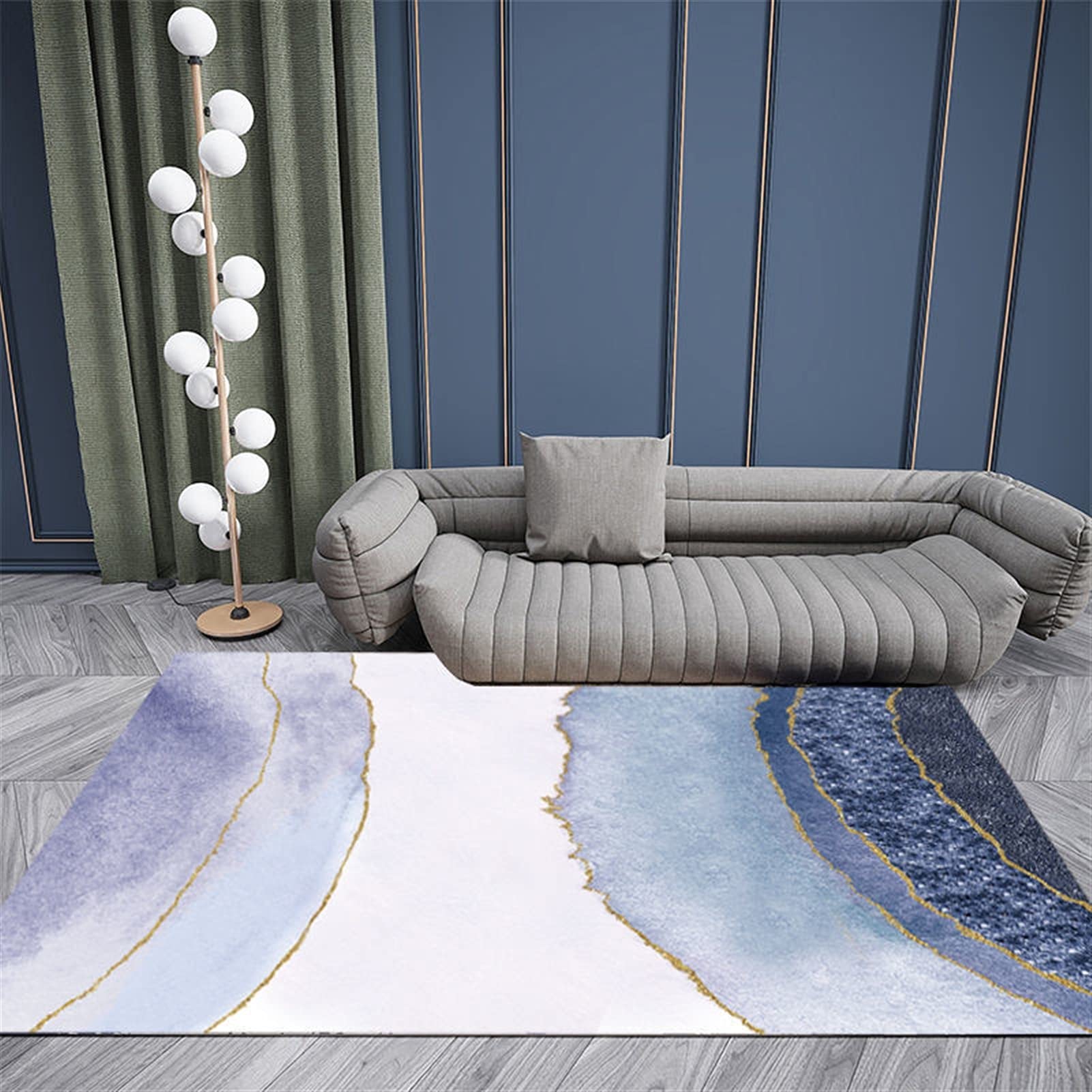 Tapis de décoration 3D curve cristal haute densité moderne 100x200