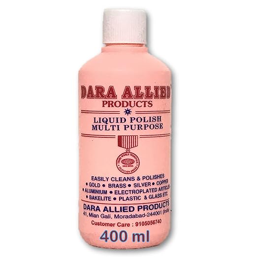 Dara Allied Liquid brass silver polish cleaner without metal loss