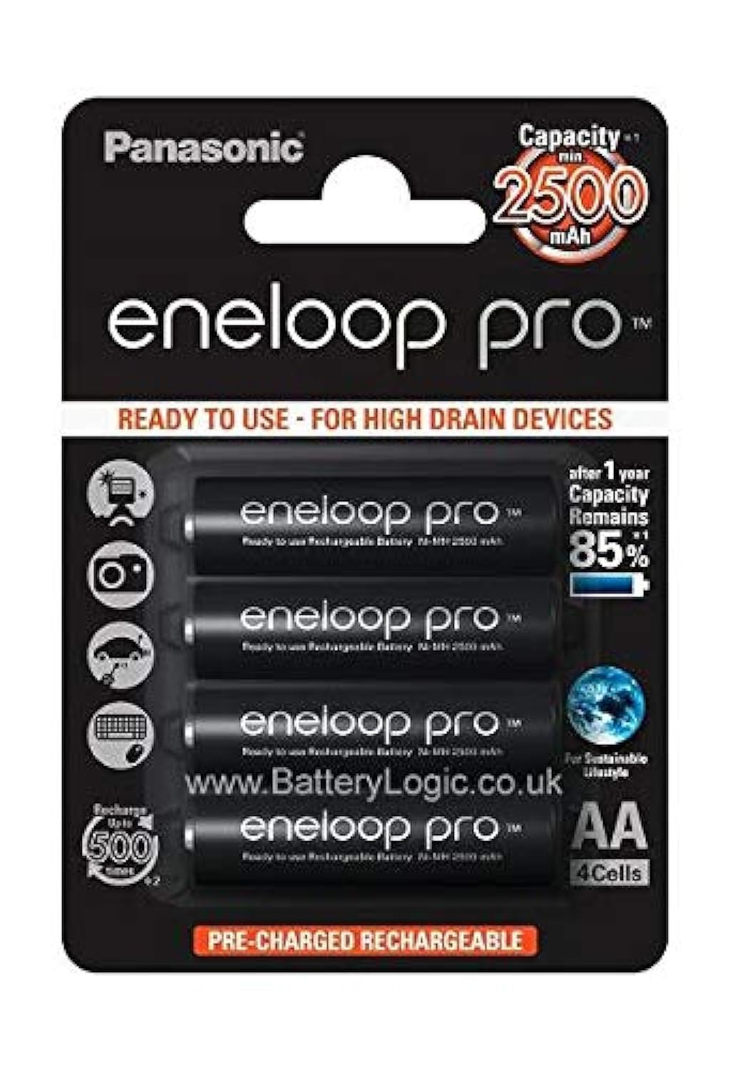 Eneloop Pro AA High Capacity Ni-MH Rechareable Batteries