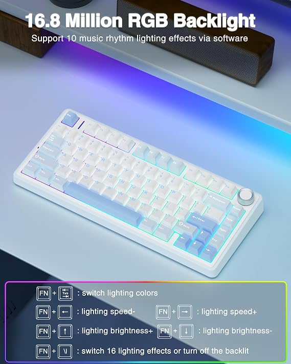 AULA F75 Wireless Mechanical Keyboard SC800 Wireless Gaming Mouse