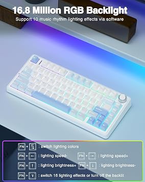 AULA F75 Wireless Mechanical Keyboard SC800 Wireless Gaming Mouse