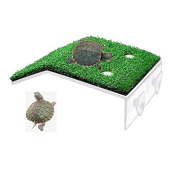 HFBlins Small Turtle Basking Platform, Tortoise Ramp Reptile Ladder Resting Terrace Fish Tank Aquarium Turtle Dock Floating D�?cor for Small Reptile Frog Terrapin (7.87
