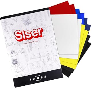 Siser EasyWeed 11.8 inch by 12 inch Sheets - Primary Colors (12 Pack)