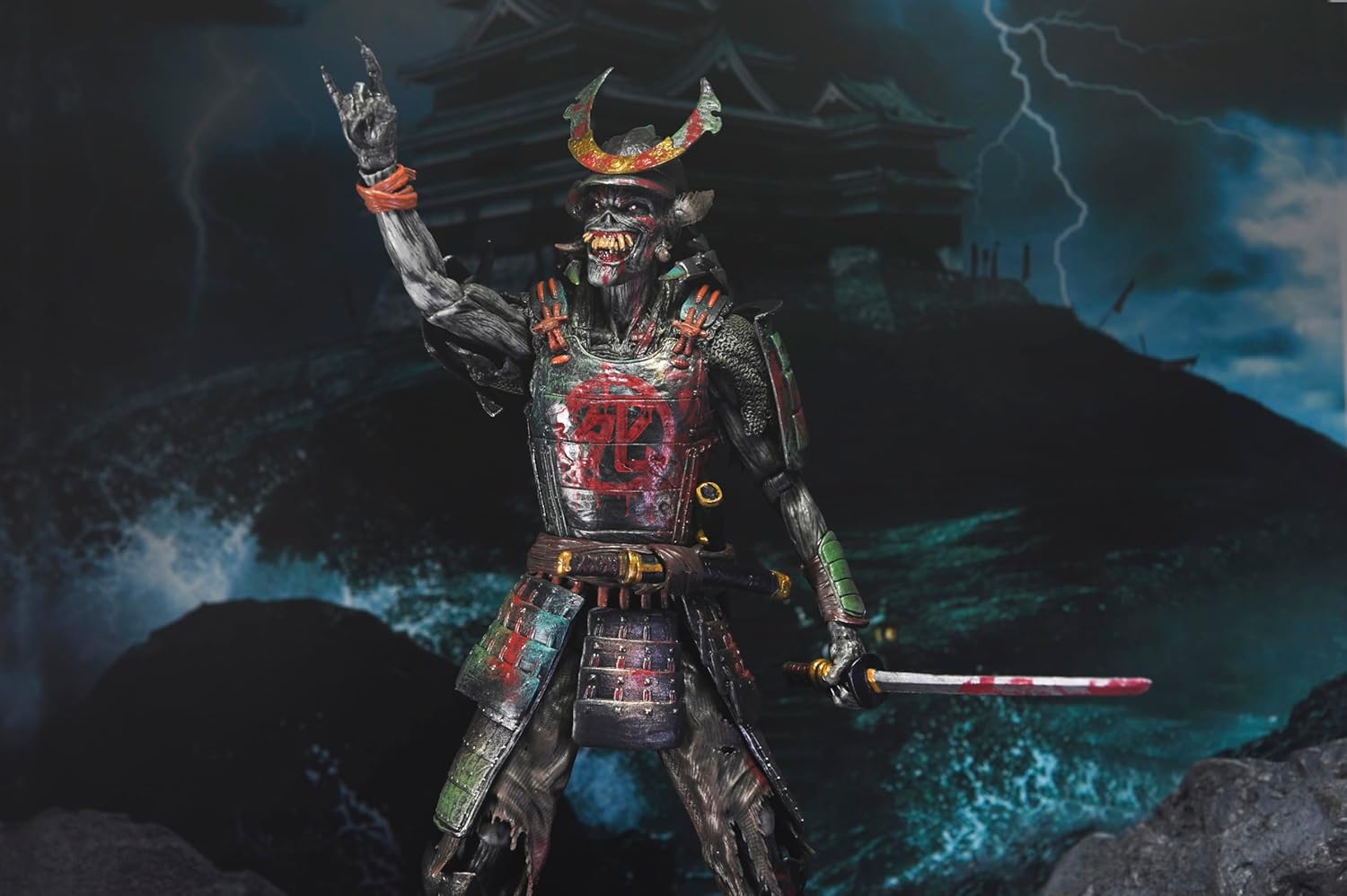 NECA Iron Maiden Future Past World Tour Ultimate Senjutsu Eddie and Somewhere in Time 7" Scale Action Figure