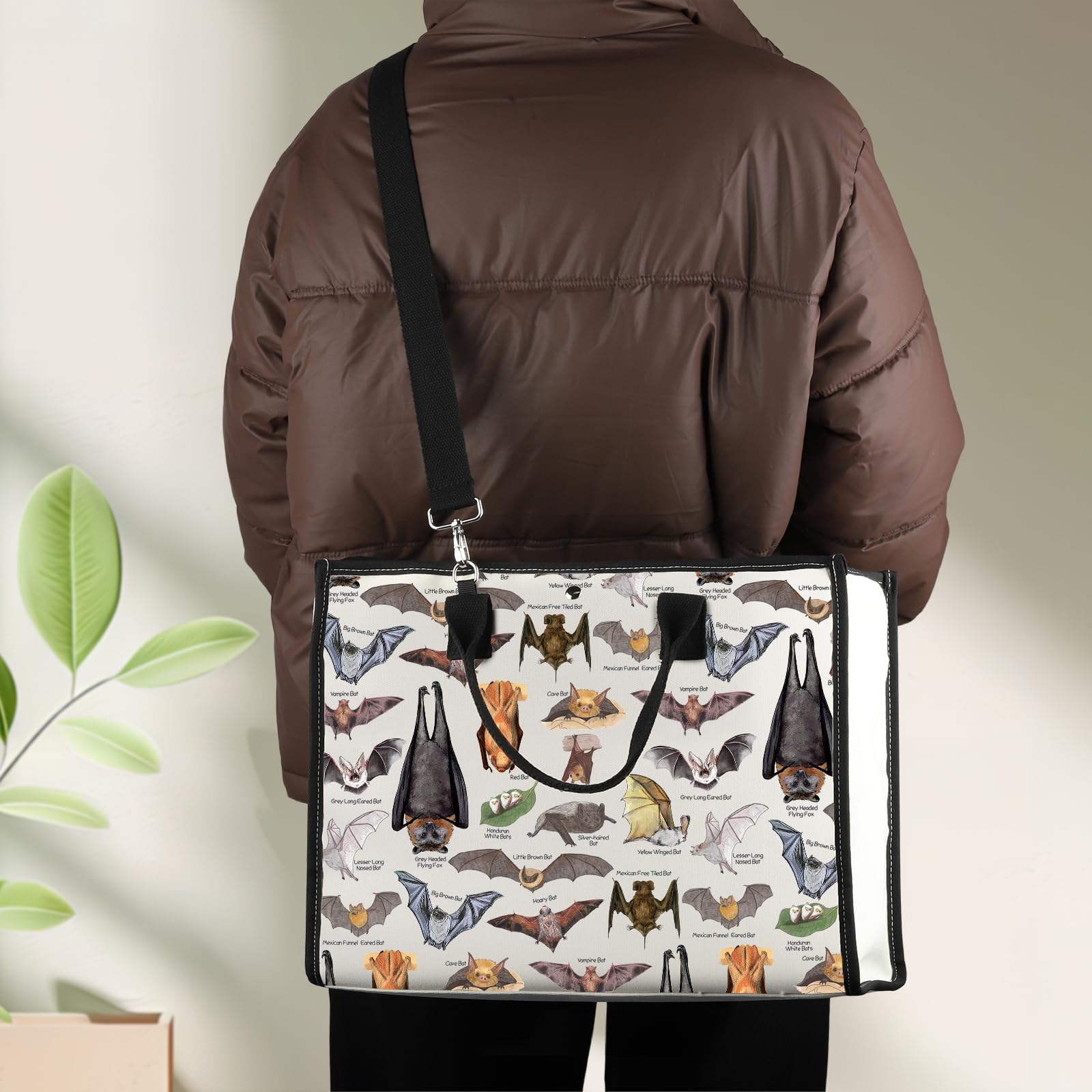 G2TUP Bat Tote Bag - Bat Lover Night Shopping Bag Themed Gifts