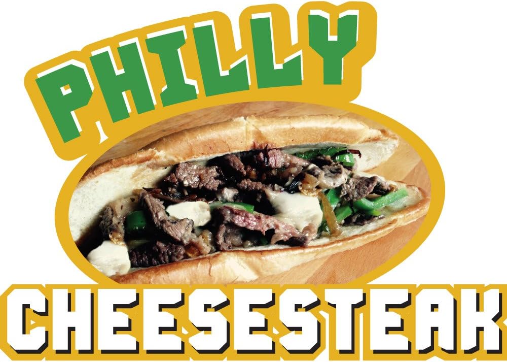 Philly CHEESESTEAK 24" Concession Decal Sign cart Trailer Stand Sticker Equipment