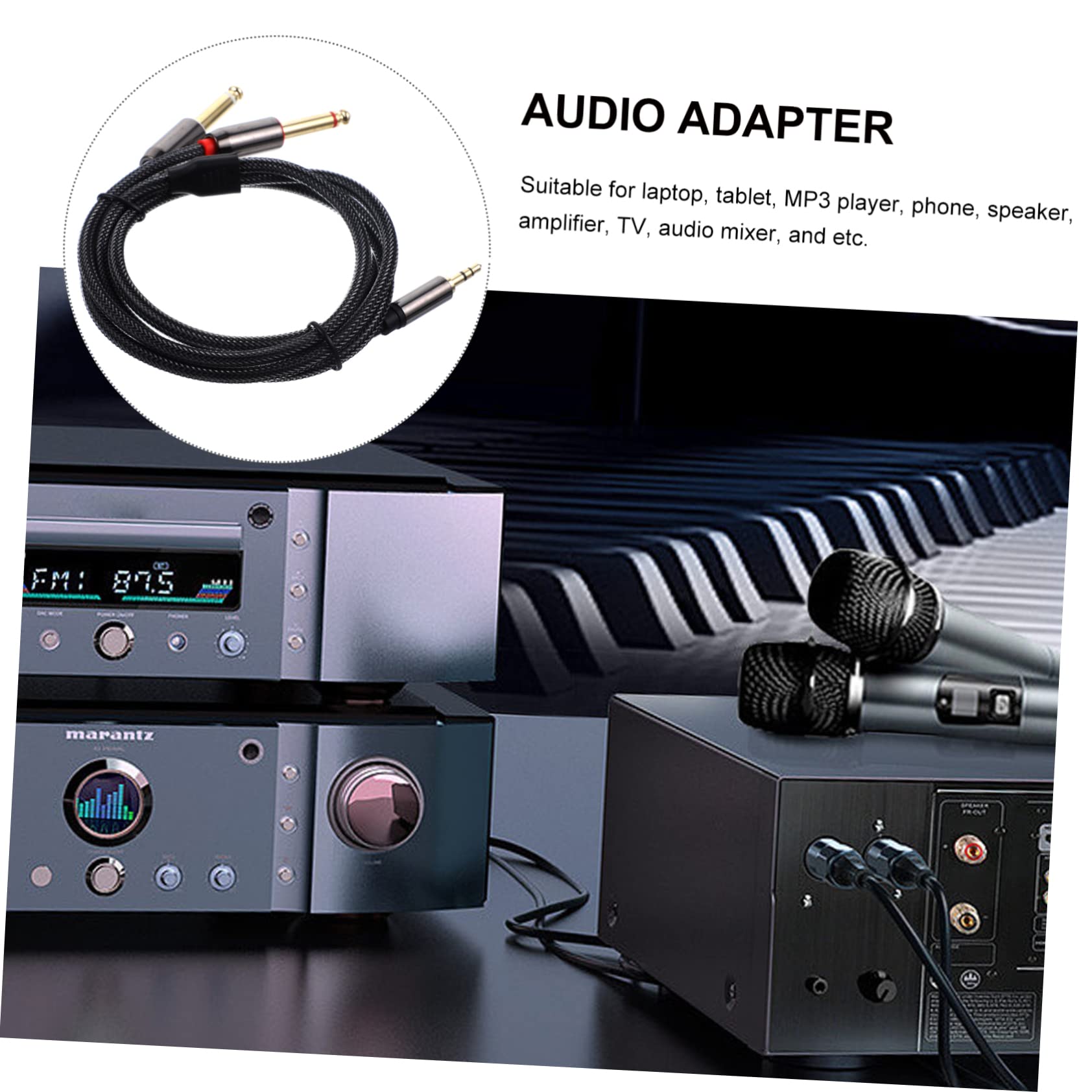 Gatuida 3pezzi Cavo Audio Adattatore Splitter Per Stereo e Mono Compatibile Con Laptop Smartphone Altoparlanti e Mixer Audio Connessione Stabile e Bassa Impedenza Placcato Per Qualità