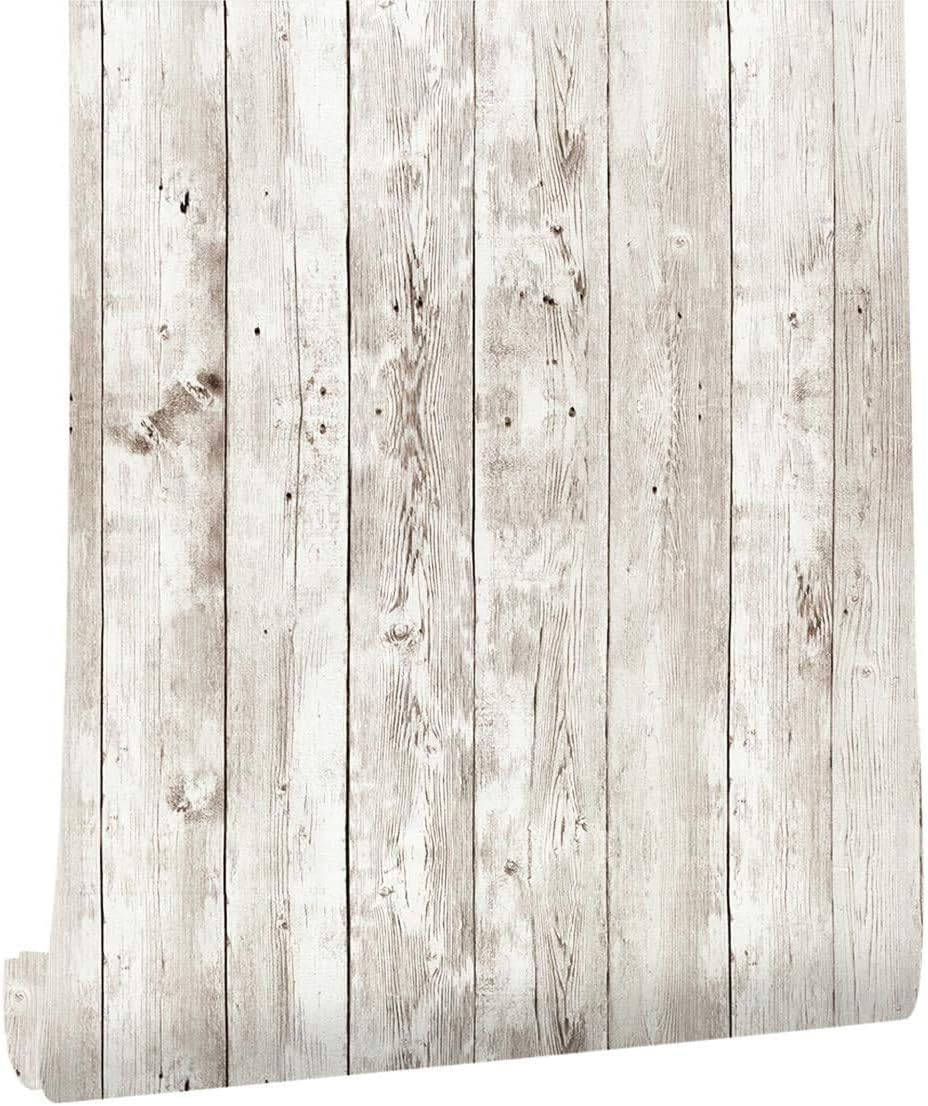 JLHOUSE Vinyl Wood Plank Self Adhesive Wallpaper Peel and Stick