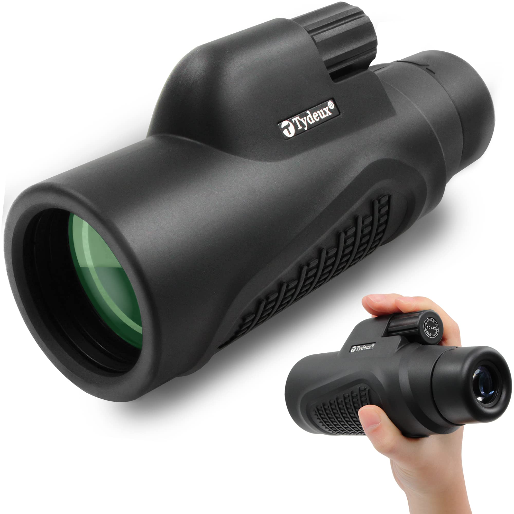 10x42 K9 Prism Waterproof Monocular Telescope for Wildlife Bird Watching Hunting Camping Travel Secenery