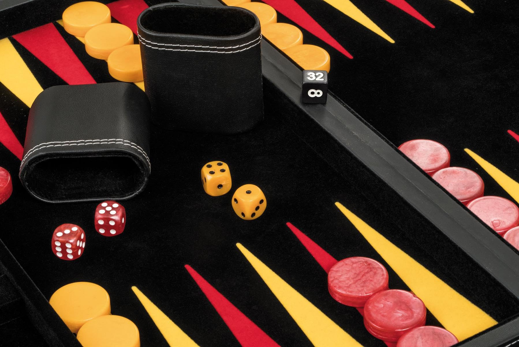 Philos 18-inch Leatherette Backgammon Set, Donousa