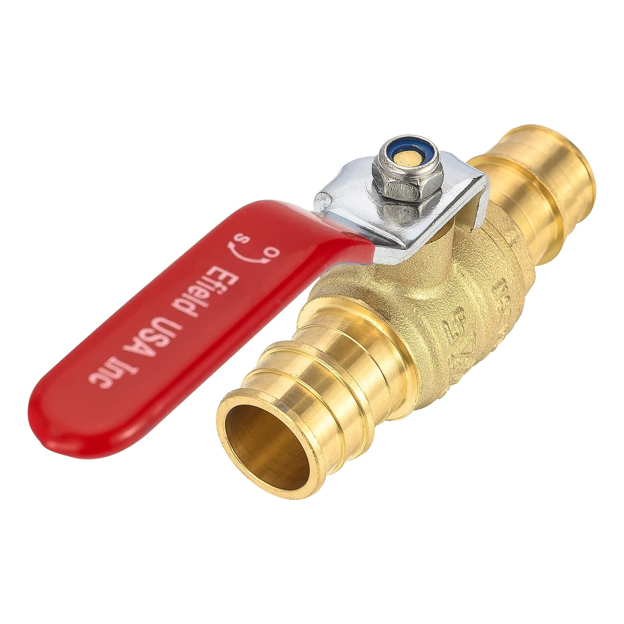Paquete de 4 válvulas de bola de latón Pex-A de expansión en frío de 1 pulgada x 1 pulgada para agua fría y caliente, agua potable, ASTM F1960, certificado UPC