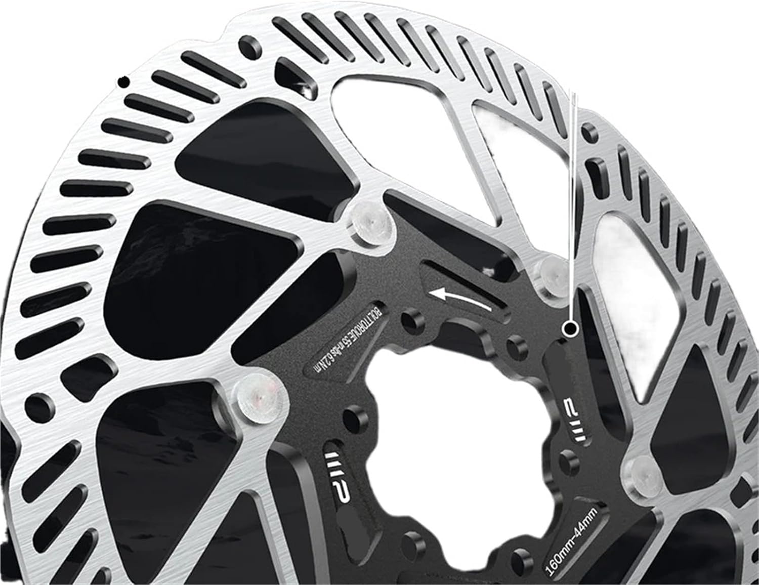 Compatible for IIIPRO 6 Bolts Floating Bicycle Rotor, 140/160/180/203mm Brake Disc for Road & Mountain Bike(Model1 180-RED)