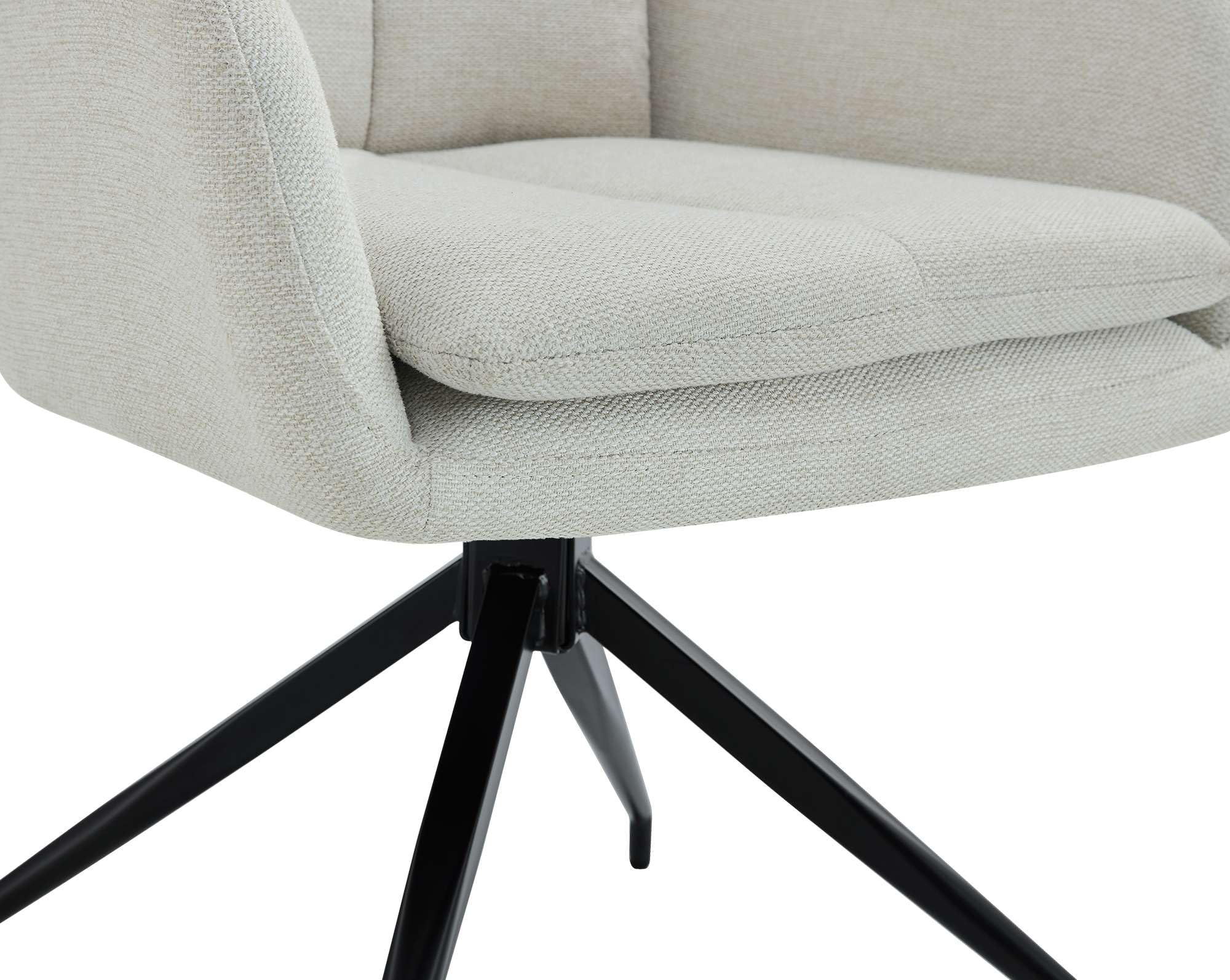 CLP Fauteuil De Bureau Thor XXL En Tissu I Chaise De Bureau Rembourrée Pivotante Avec Accoudoirs I Hauteur Réglable I Poids Admis Max. 150 Kg, Couleur:crème