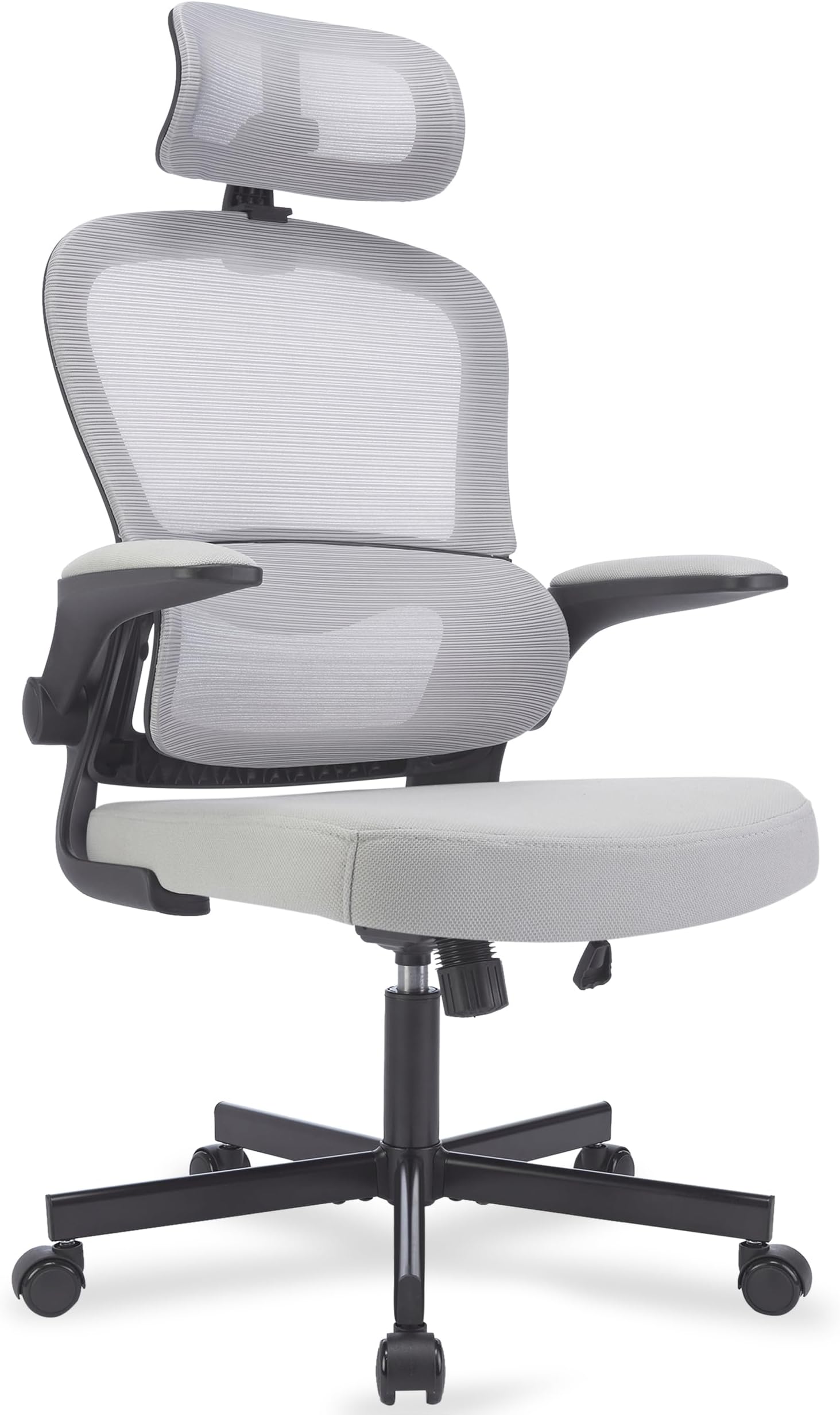 Bonzy Home Ergonomic Office Chair for Home with Headrest, Mesh Desk
