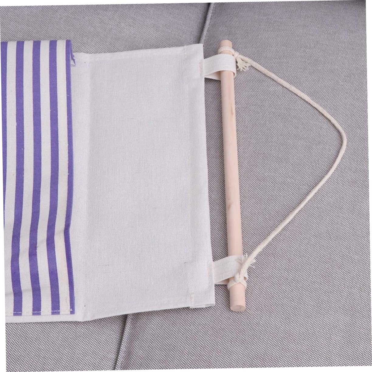 Cabilock Natural Cotton Linen Wall Hanging Bag Waterproof Storage Organizer 3 Pockets Door Pocket Storage Box