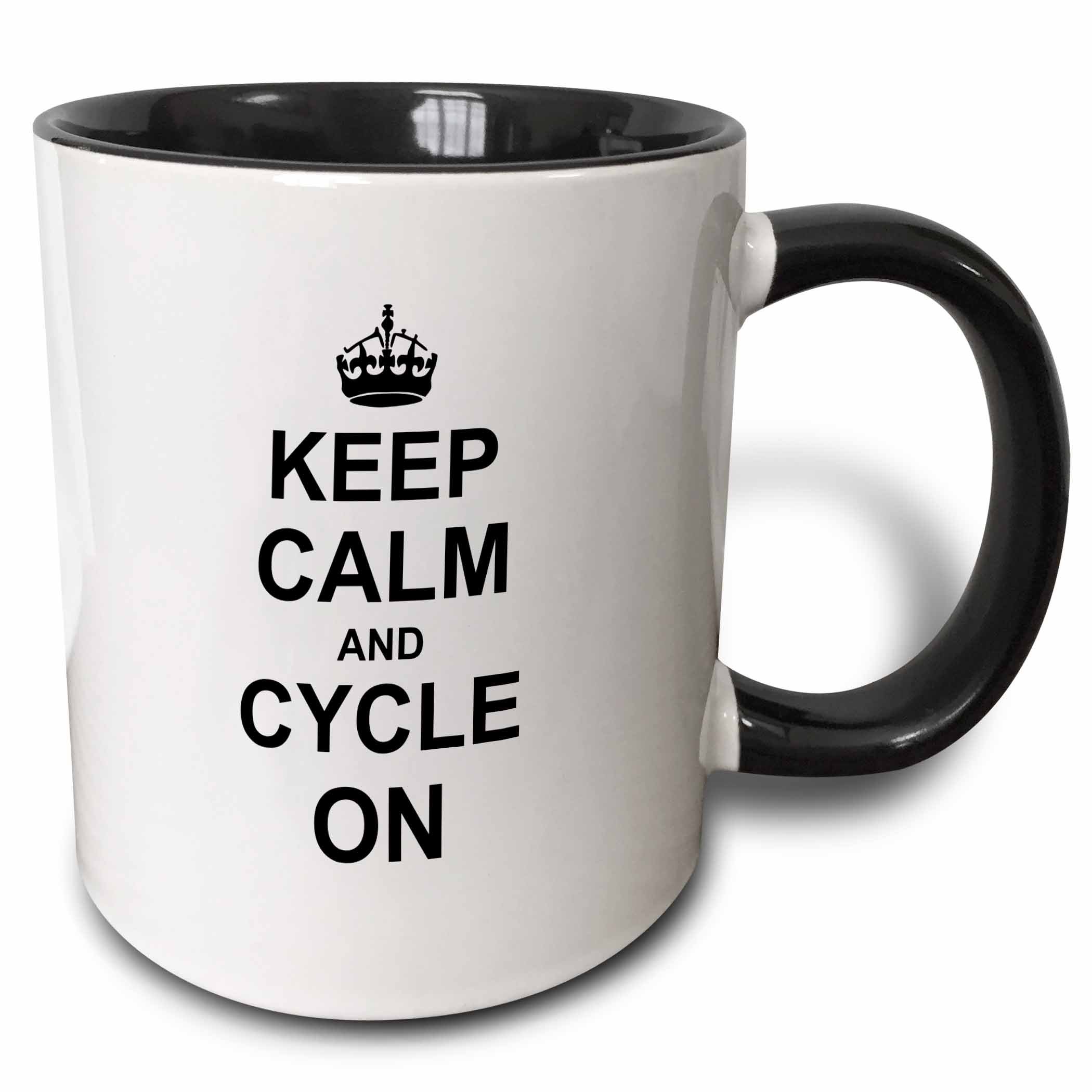 3dRose Grußkarte „Keep Calm And Cycle On“ – 15,2x15,2 Cm, Blanko, Mit Umschlag, Für Radfahrer