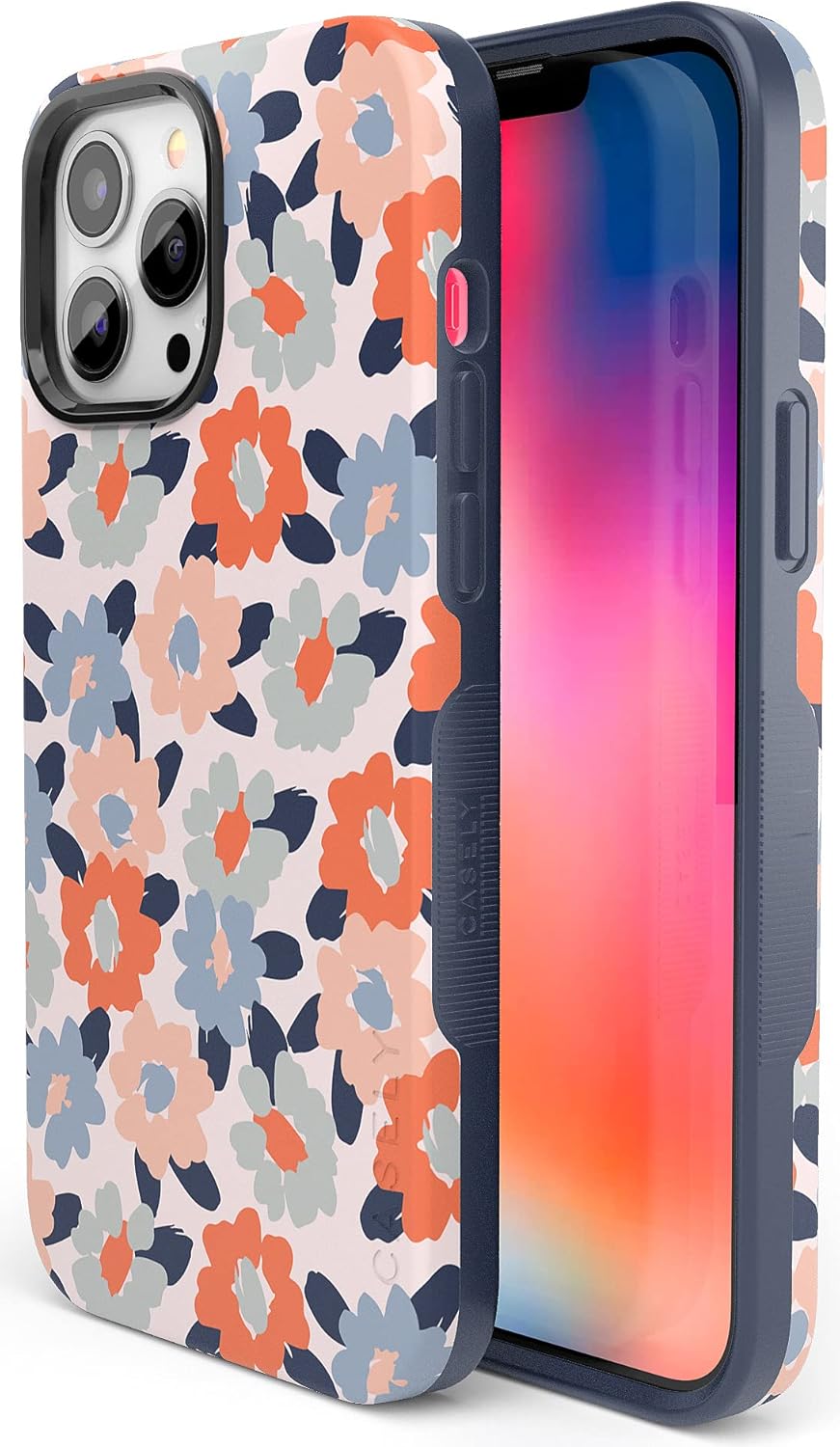 Casely iPhone 14 Pro Max Case | Field of Flowers | Pastel Floral | Bold Protective Design | Compatible with MagSafe