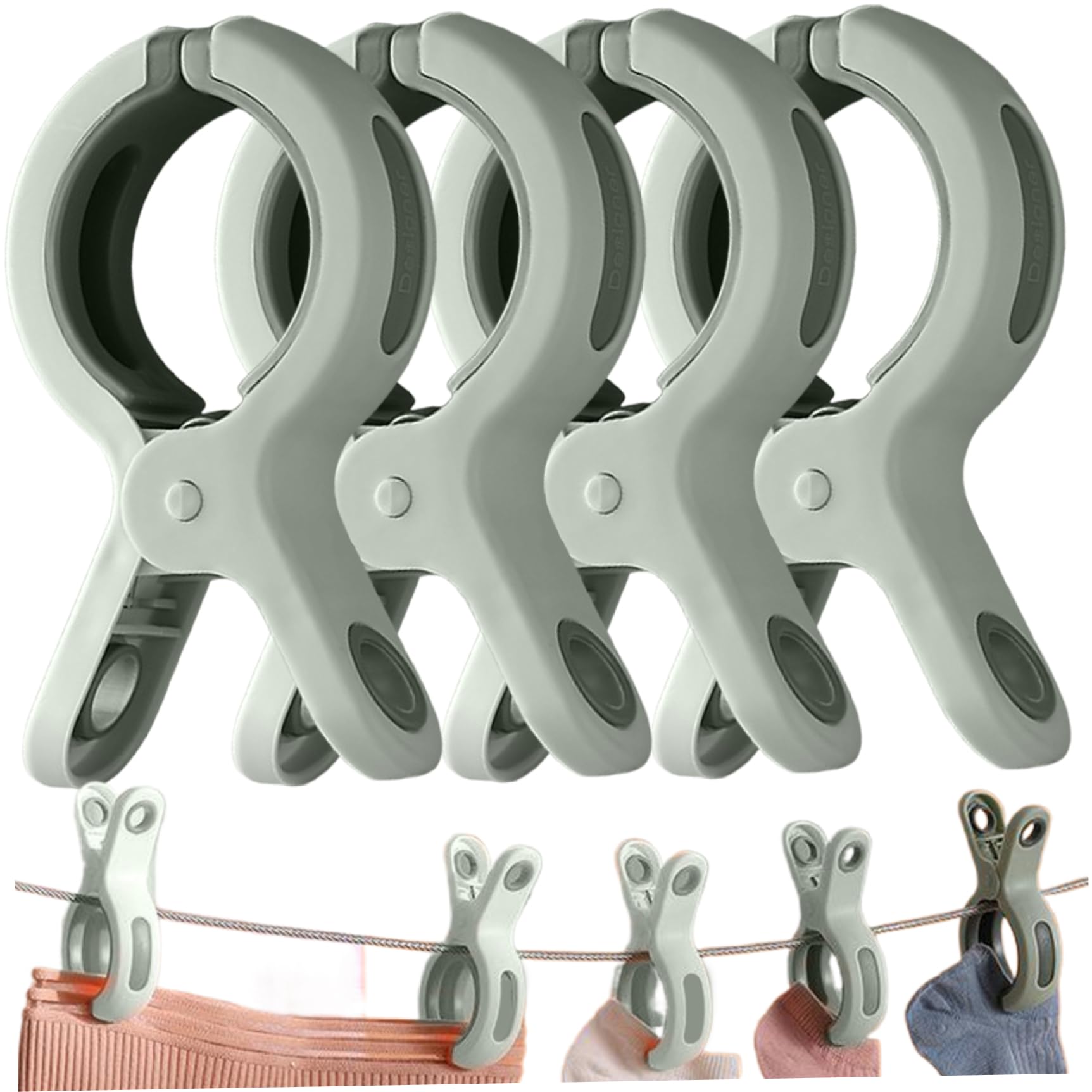 4PCS Towel Clips for Beach Chairs 4.2x2.4x0.9'' Plastic Beach Towel Clips with Secure Grip, Portable for Towels, Lounge Chairs, Poolside Towels and More &1