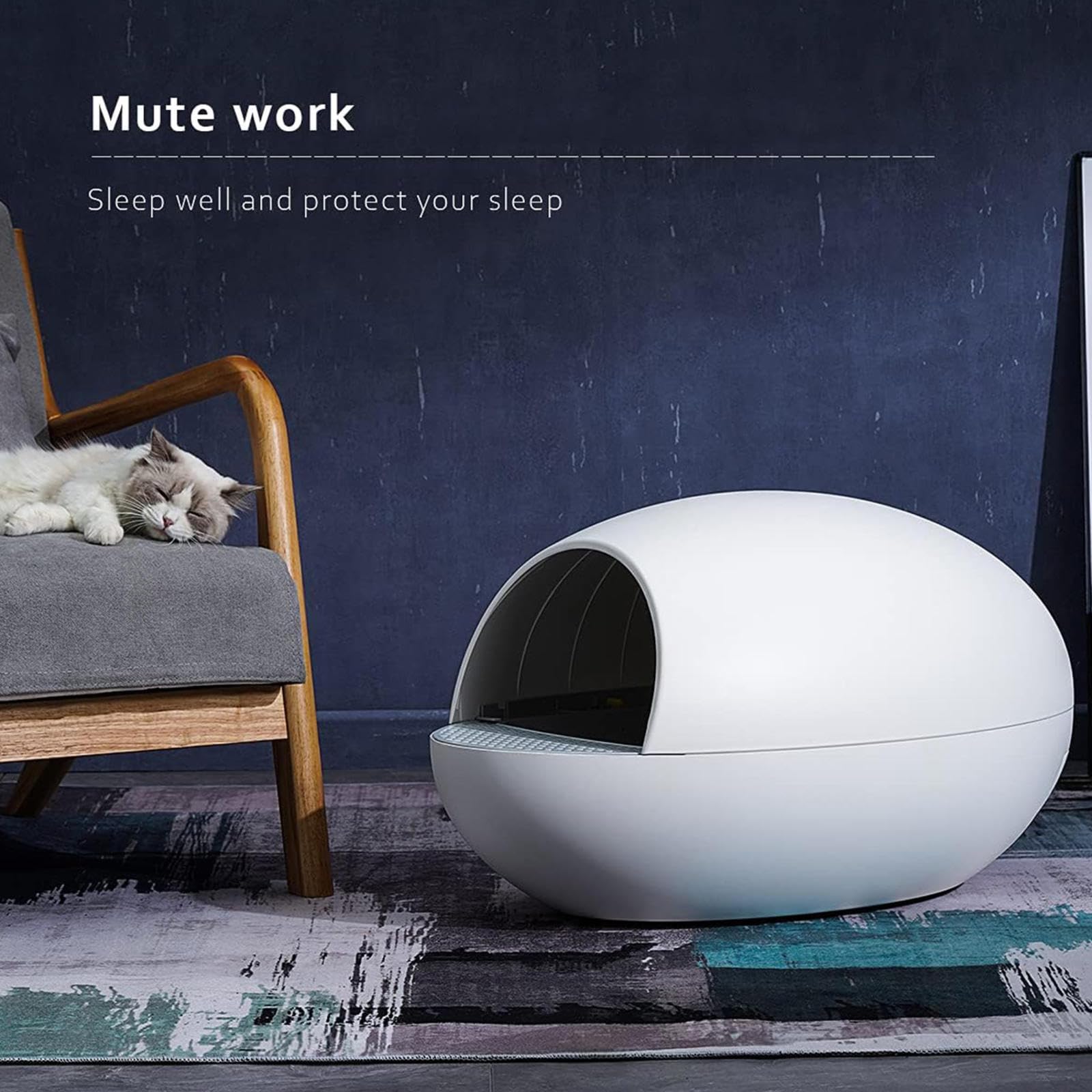 Amazon | 自動トイレ 猫, センサー付き 飛散防止 自動 定期清掃