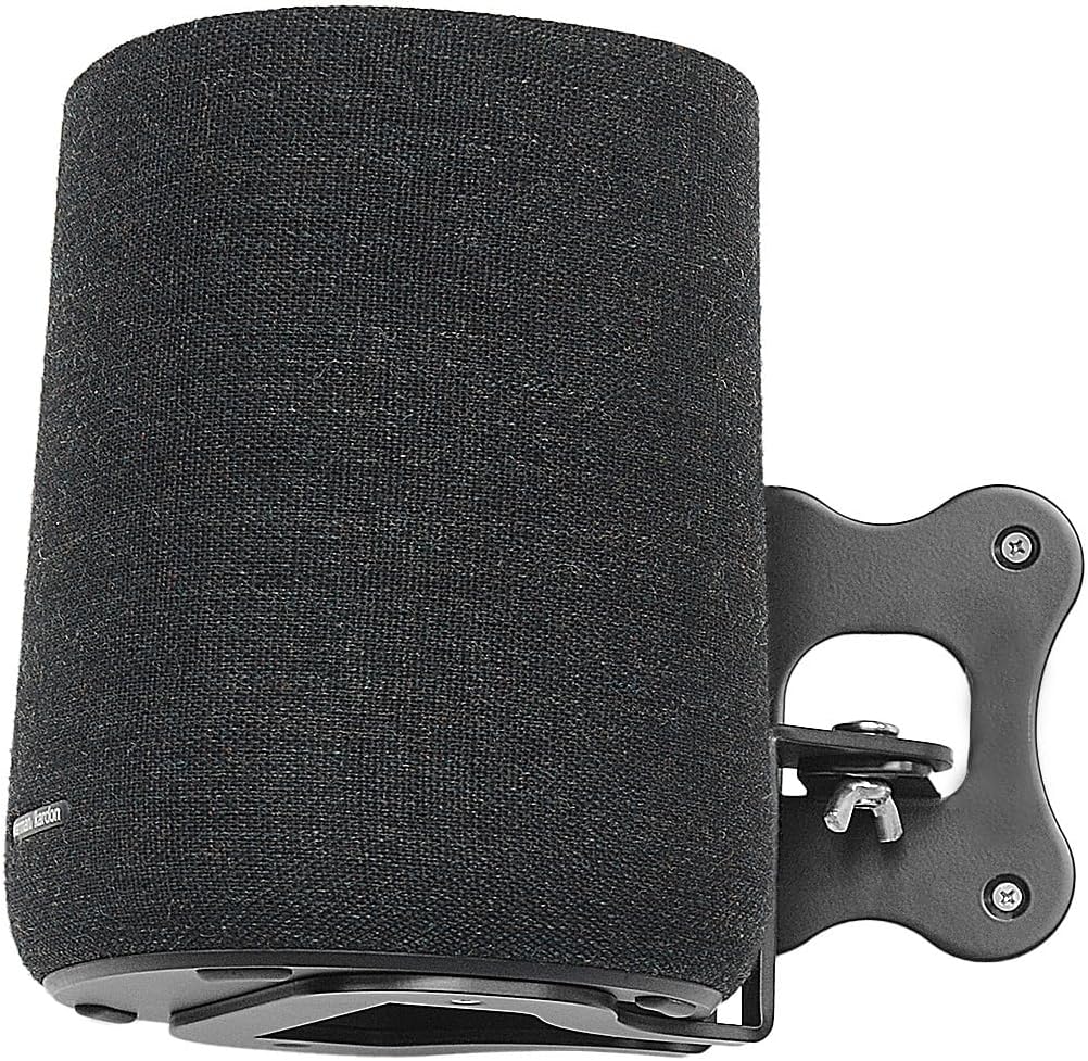 2 Pack Rear Speaker Wall Mount Brackets Compatible with Harman Kardon Enchant Speakers, Adjustable Metal Wall Mounts Holder Support for Surround Sound Audio (Black)