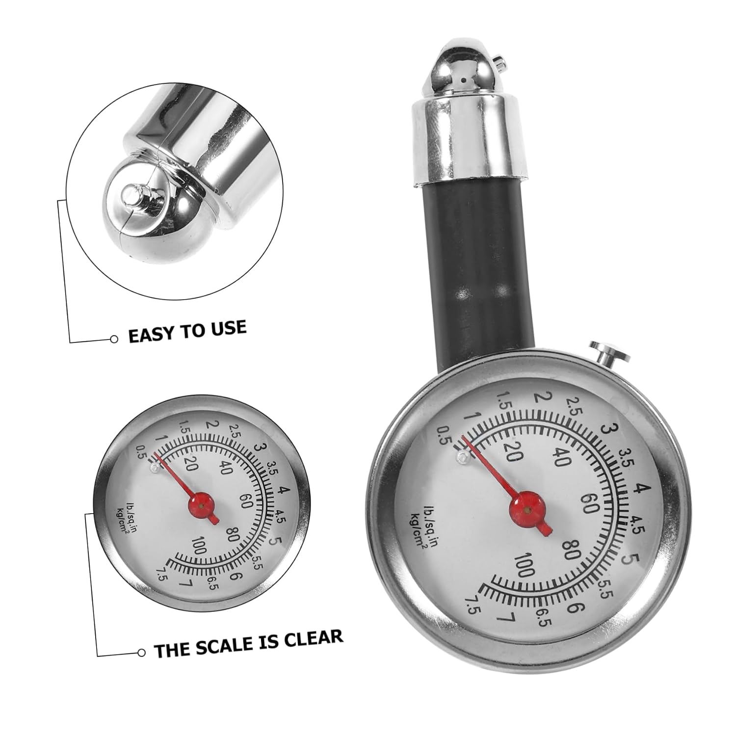 PRETYZOOM Digital Tyre Pressure Gauge Car Tire Pressure High Precision Dial Display