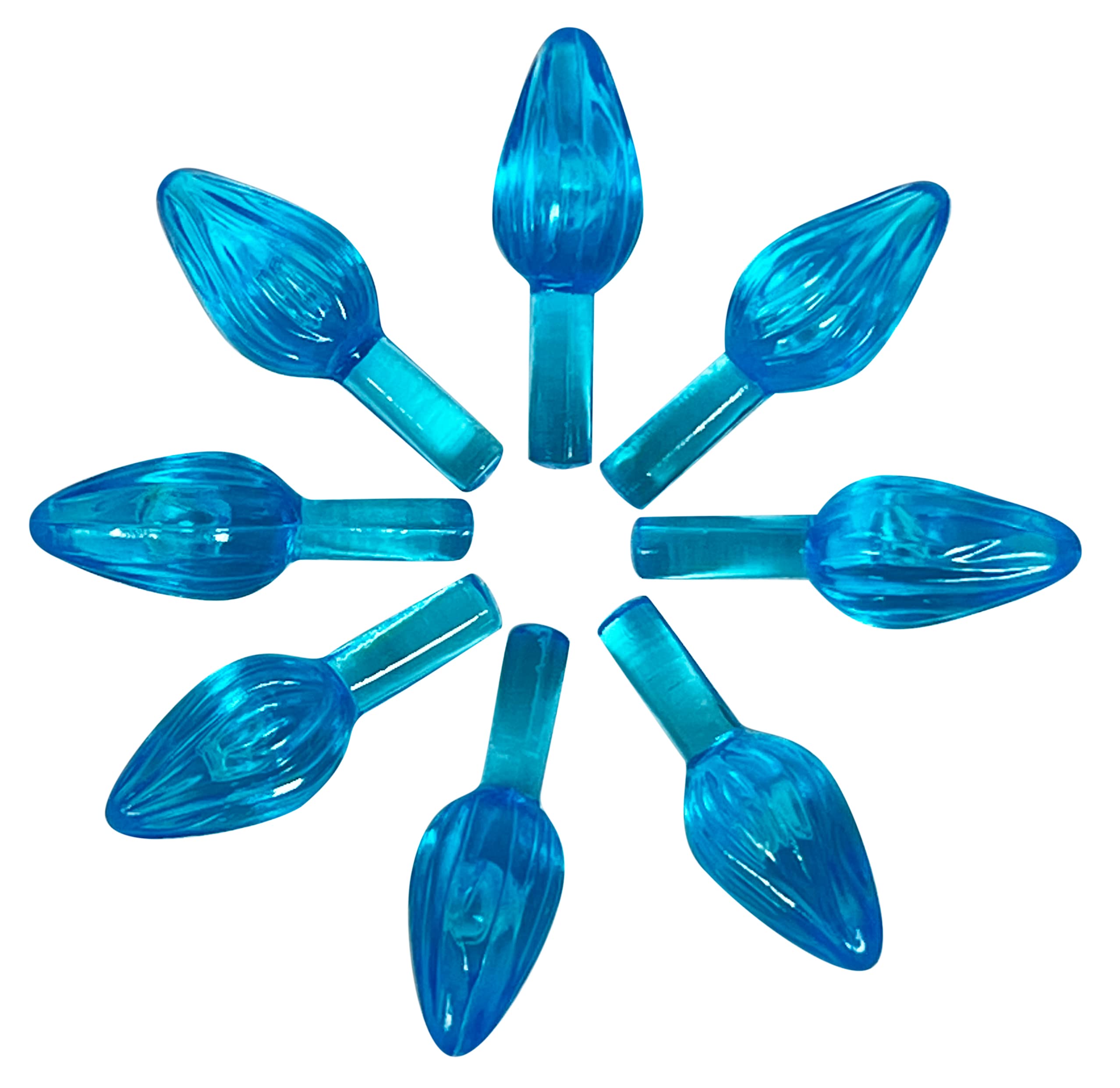 National Artcraft Small Twist-Style Ceramic Christmas Tree Lites - Aqua (144 Pcs)