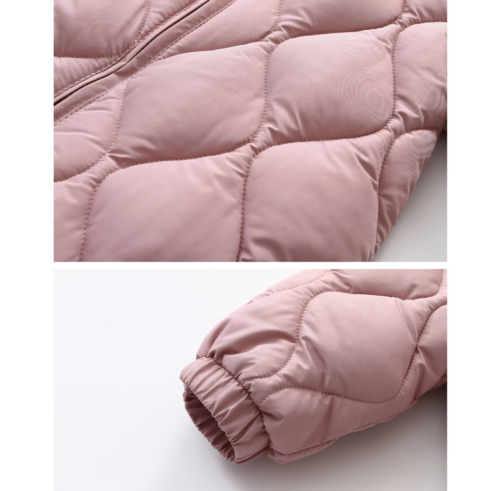 Mono de Nieve para Niños Pelele Bebé con Chalecos Desmontables Abrigo de Invierno 2 en 1 Mono Cálido con Capucha para Bebés Niñas Rosa 3-6 Meses