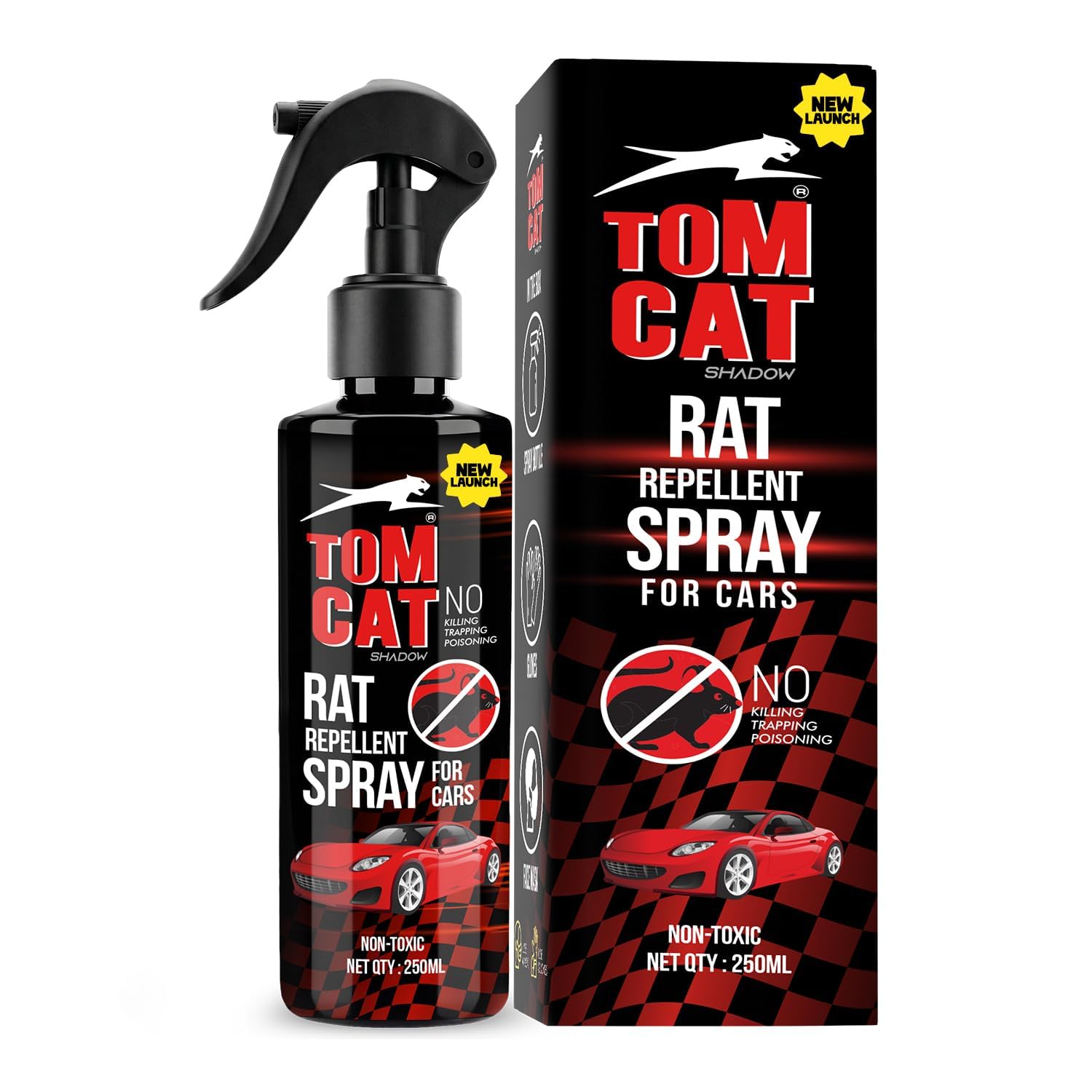Shadow Securitronics Tom CAT No Entry Rat Repellent Car Spray Highly Effective Easy to use, Odour Free Rodent Repellent Spray for Cars 250ml |(Pack of 1) - Formulation 3X-image-40