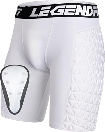 Youth Boys Baseball Sliding Shorts w/Cup Protective Athletic Compression Underwear Peewee Football Lacrosse Cricket
