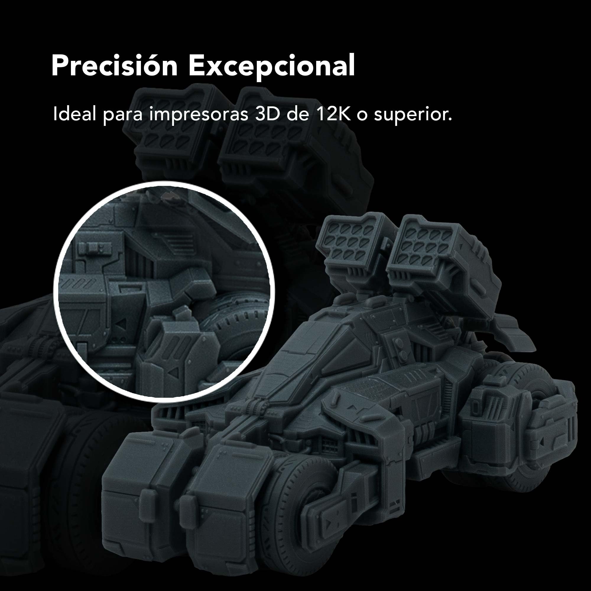 Phrozen Aqua Hyperfine Resina para Impresoras 3D LCD con Resolución de 12K+ | Resina Fotopolímero Estándar 405nm | Alta Precisión, Calidad de Impresión Estable - Gris (1kg)