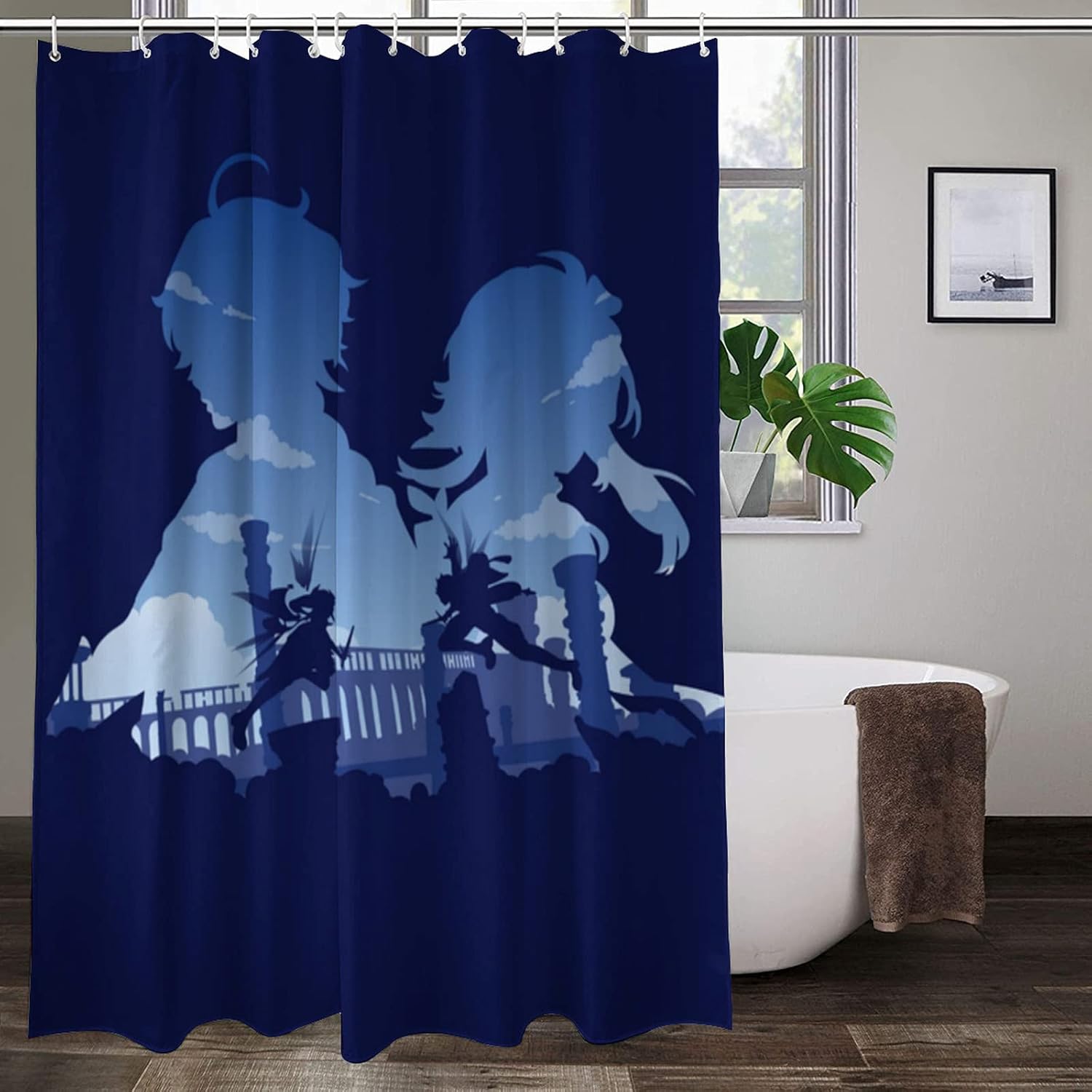 Game Genshin Ying Shower Curtain for Bathroom, 6 Sizes with