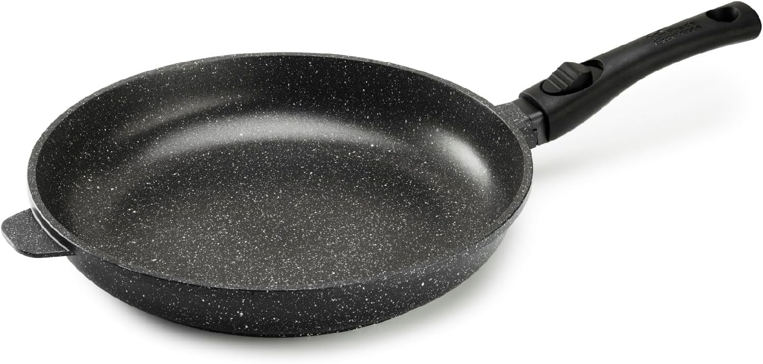 Pradel Excellence - PCUI001017 - Pentola lenta in ghisa di alluminio premium, Ø32 cm, coperchio in vetro - Rivestimento antiaderente in pietra - Manico rimovibile - Qualsiasi fuoco