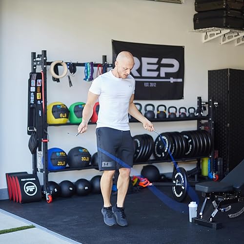 Miniatura 3 de REP Cuerdas de velocidad de fitness - Cuerdas ajustables de competencia y velocidad de cable para acondicionamiento y doble bajo