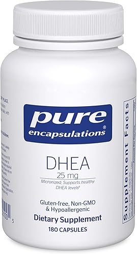 Pure Encapsulations DHEA 25 mg Suplemento para apoyo inmunológico quema de grasa y equilibrio hormonal 180 cápsulas Pure Encapsulations DHEA 25 mg Suplemento para apoyo inmunológico quema de grasa y equilibrio hormonal 180 cápsulas
