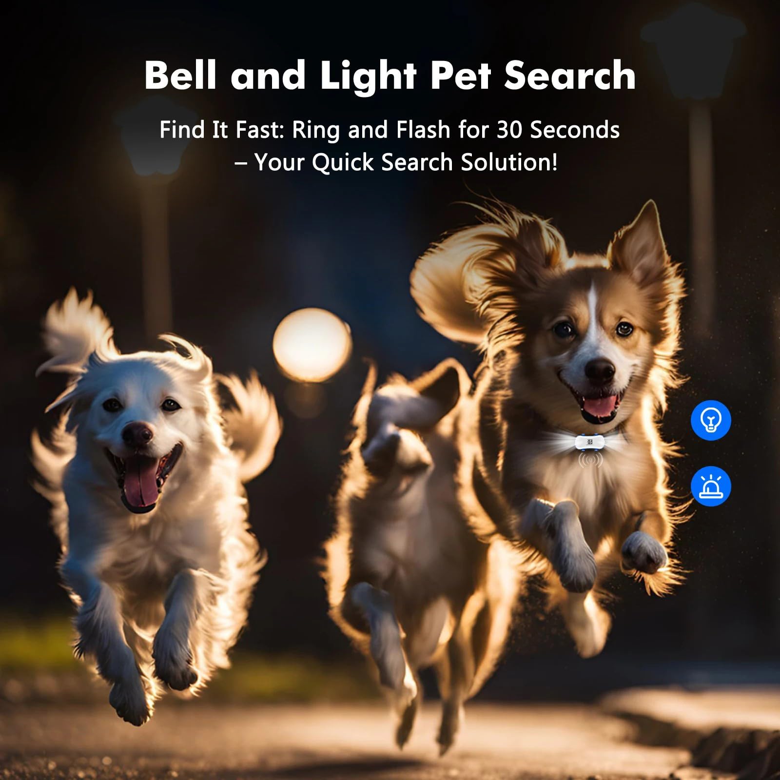 Nuevo Localizador GPS Perros, astreador De Actividad Inteligente, Rastreo Vía Satélite, Historial de ubicaciones, Avisos de Salud, Seguimiento de ladridos, Rastreador De Mascotas 100% Impermeabl