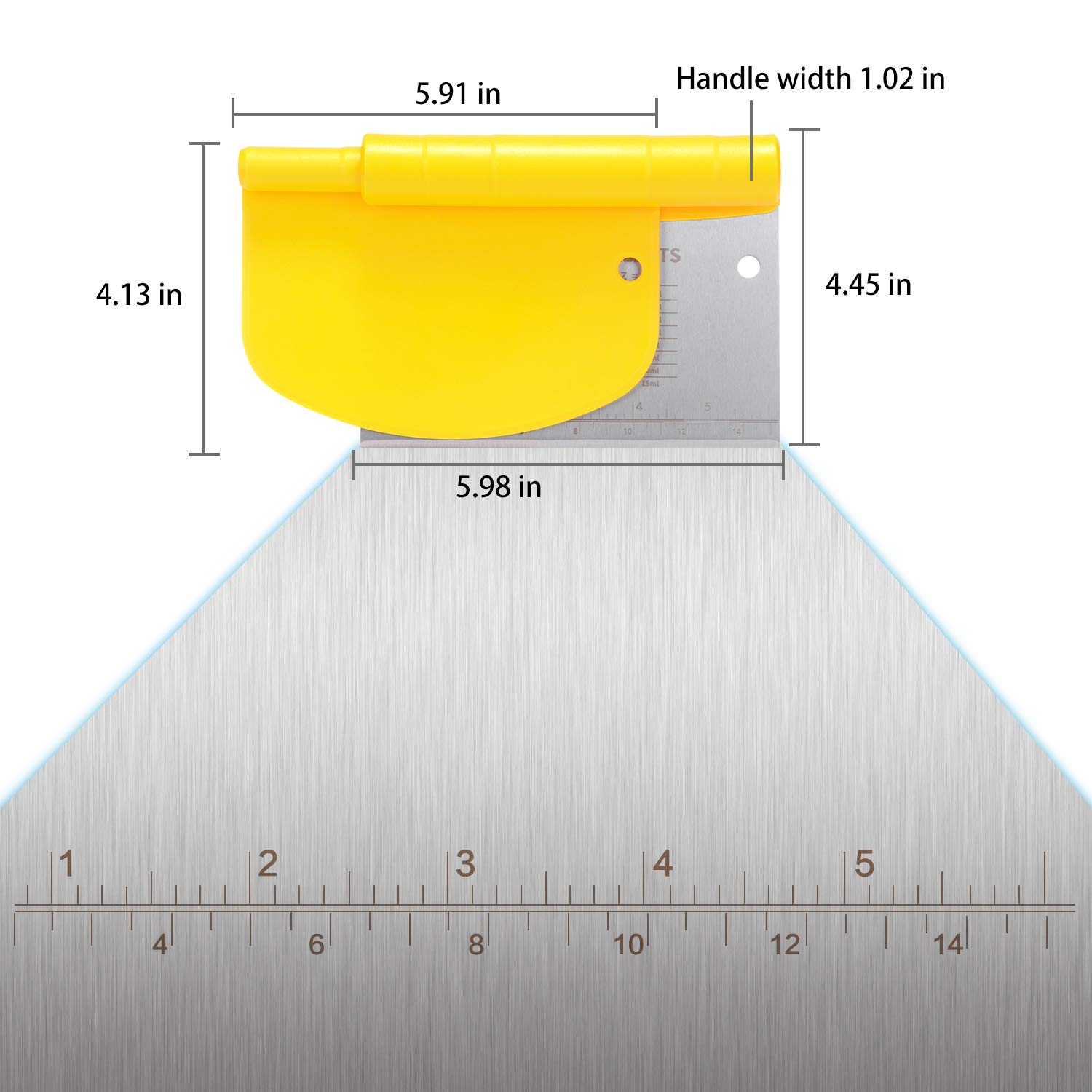Suanyok Suanyok-777 - Rascador de masa, acero inoxidable, amarillo, blanco, verde