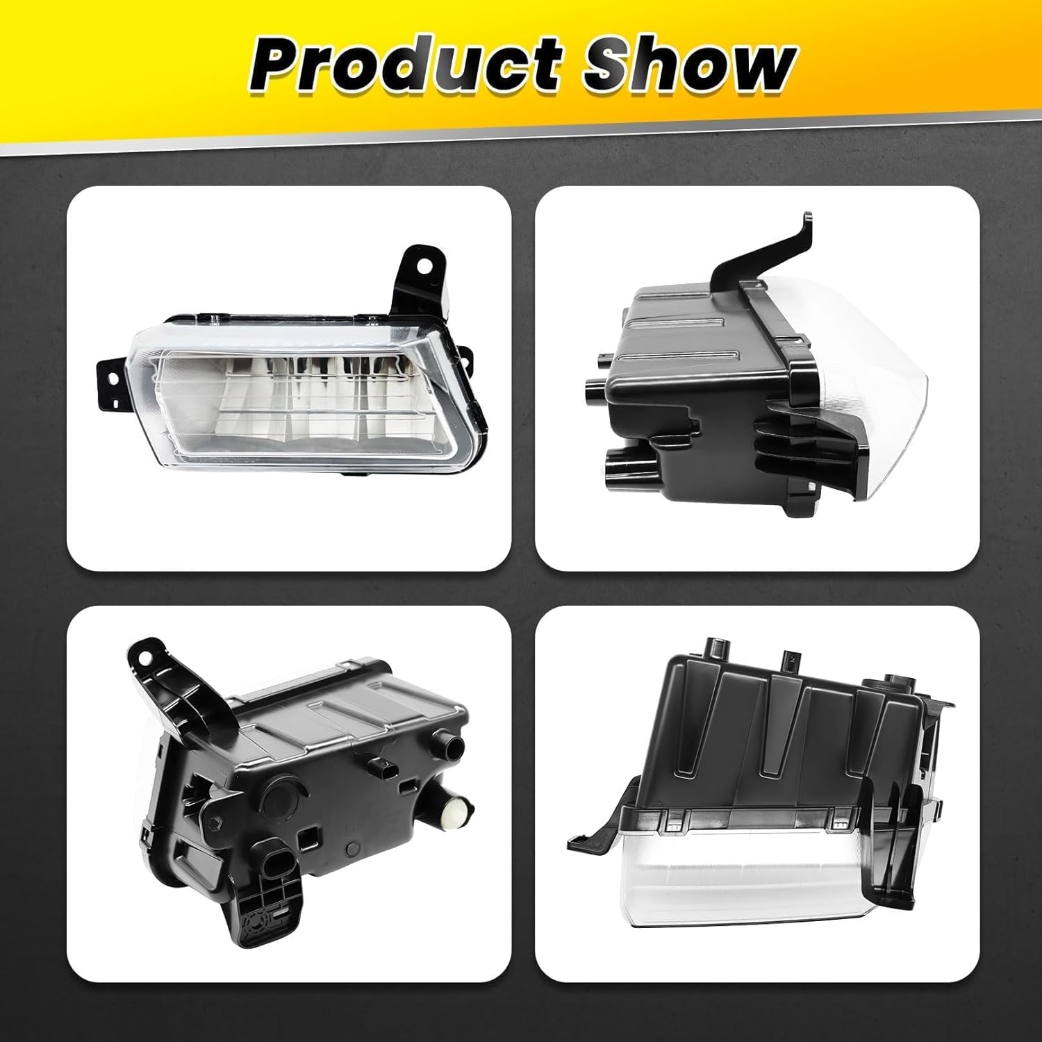 Left Fog Light Compatible with Silverado 1500 2022 2023 2024 Bumper Fog Lamp Driver Side Clear Lens Not Halogen 86787459 GM2592337D