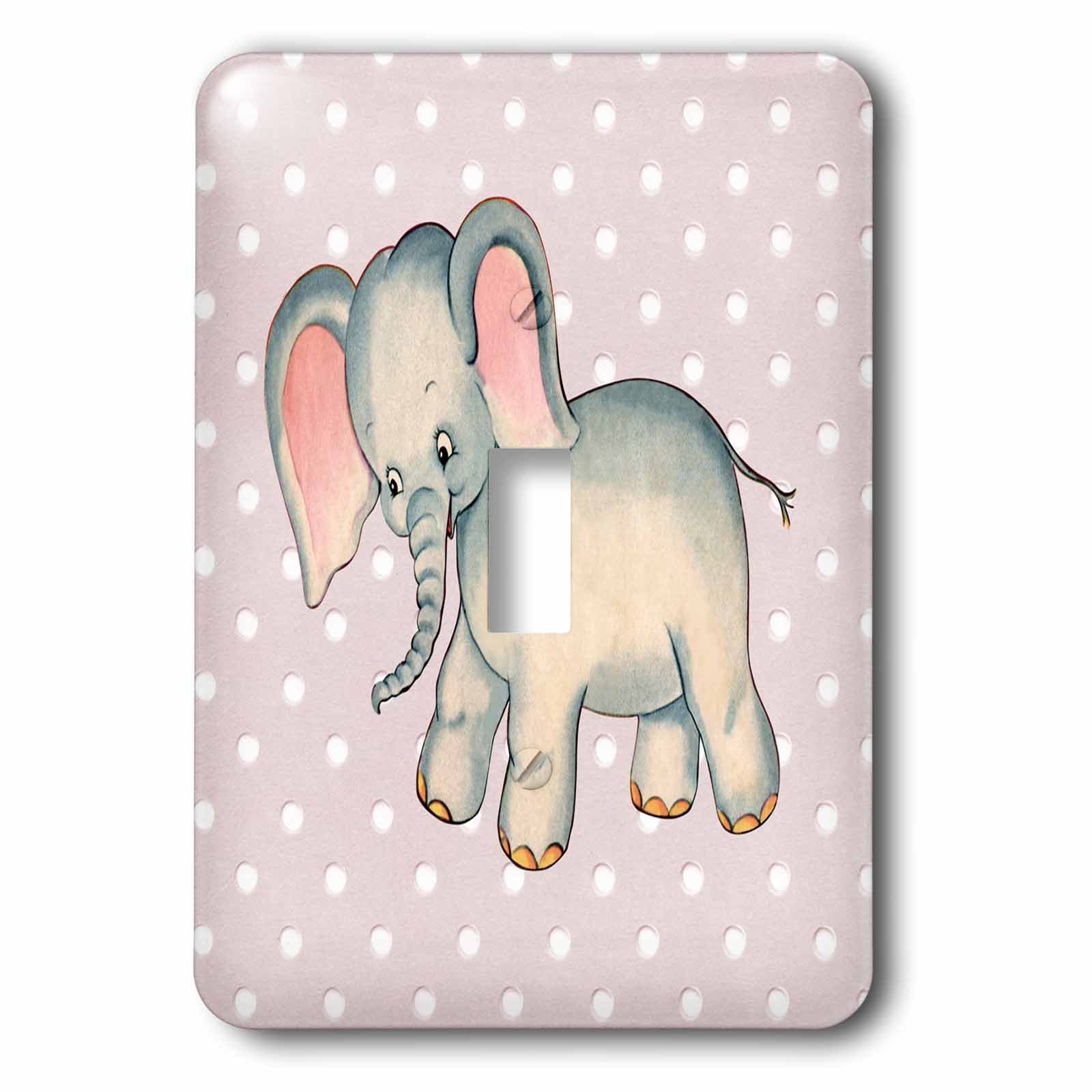 Interrupteur éléphant rétro rose pour remplacer une plaque terne