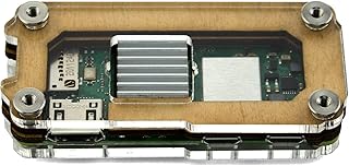 C4Labs Zebra Zero Heatsink Case for The Raspberry Pi Zero 2 - Single Pack, Classic Wood