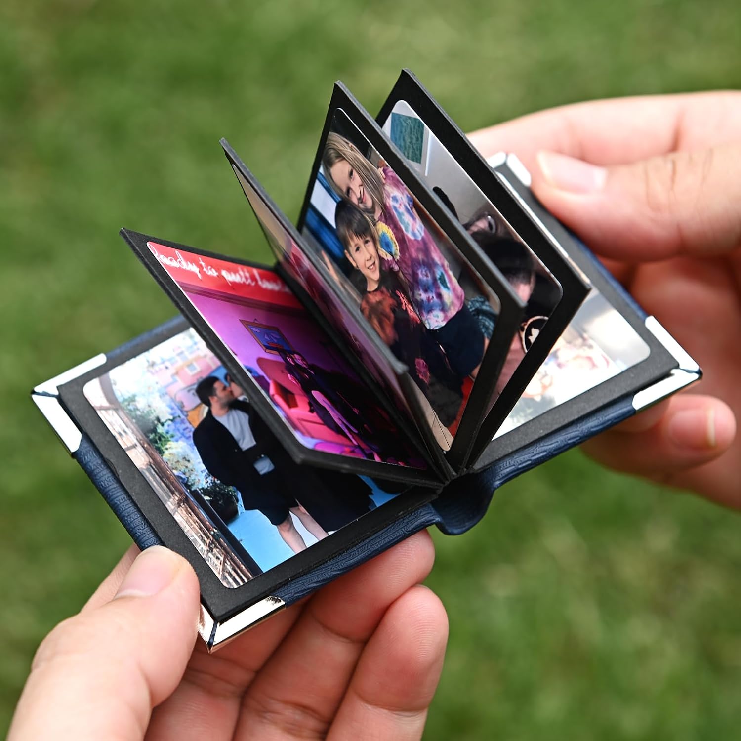 TINGKU Personalized Photos Album Keychain with 5/10 Pictures Custom Keychain with Picture Mini Retro Photo Album image 4