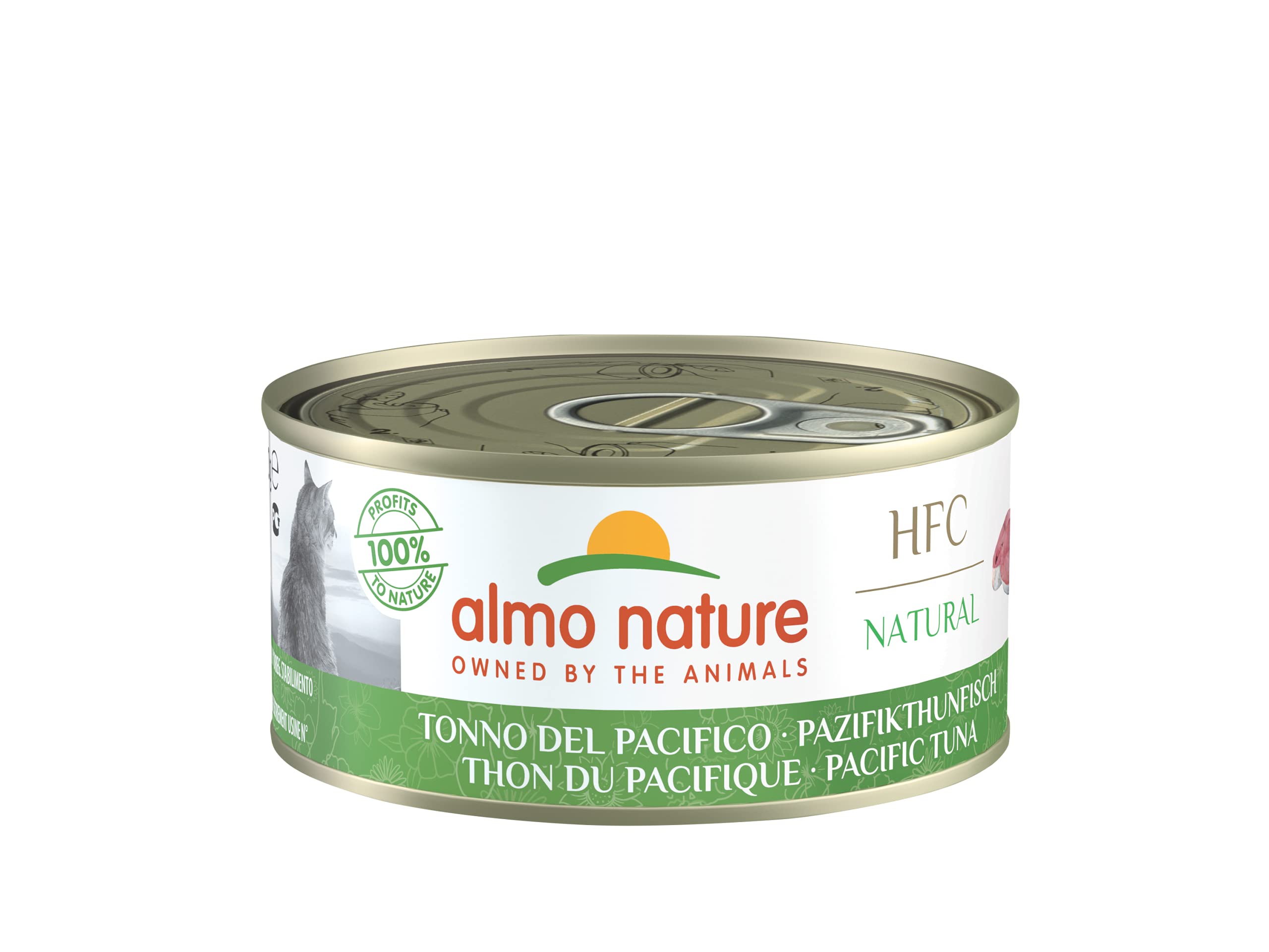 Almo Nature HFC Natural con atún del Pacífico - Comida húmeda para Gatos Adultos: 24 latas de 150 g
