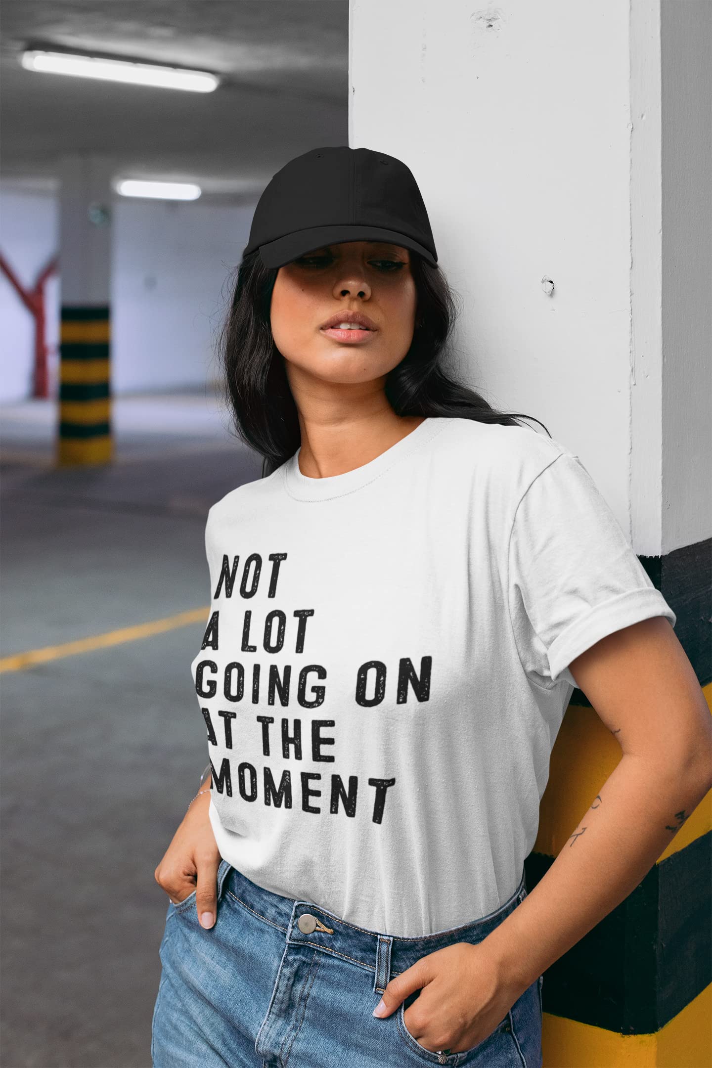 Not A Lot Going On at The Moment - Funny pop Culture Cute top - Unisex Tee X-Small White