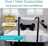 Vista 9 de Vive Levantador de manta para pies de 26 a 34 pulgadas – Protector de pie de cama ajustable – Base de cama para pies – Barra de elevación