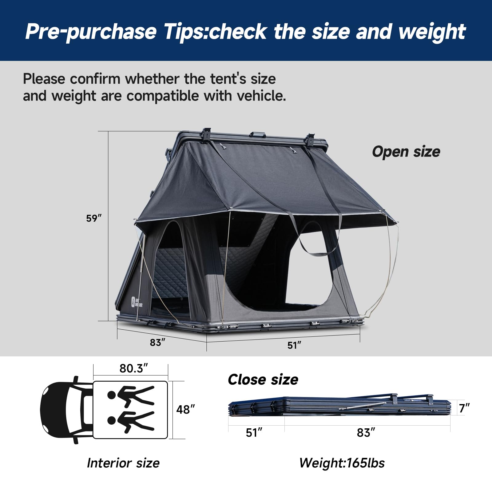 Solar Panel Rooftop Tent Hard Shell - Key Features