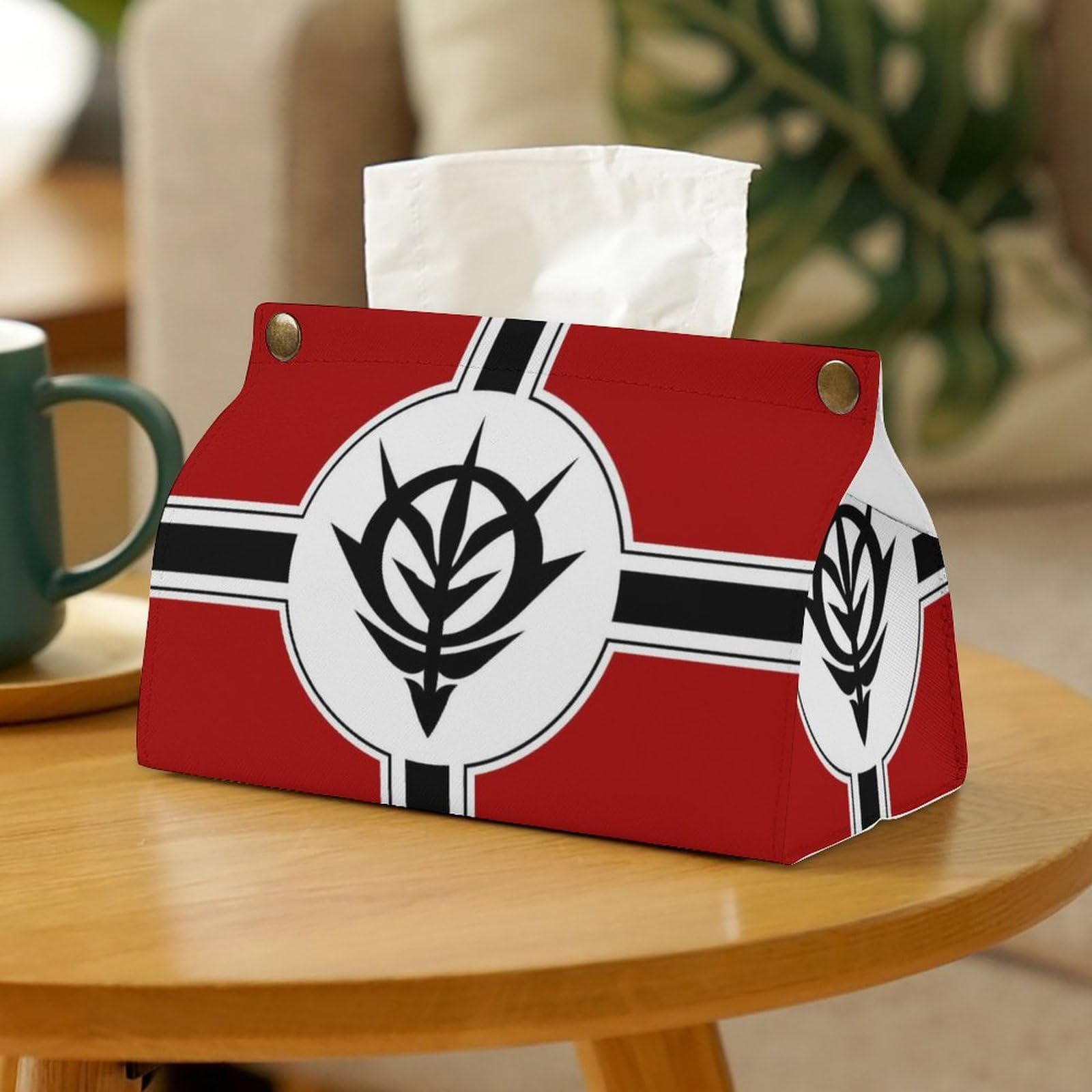 Amazon｜ティッシュケース おしゃれ PUレザー ネオ ジオンガンダム 旗