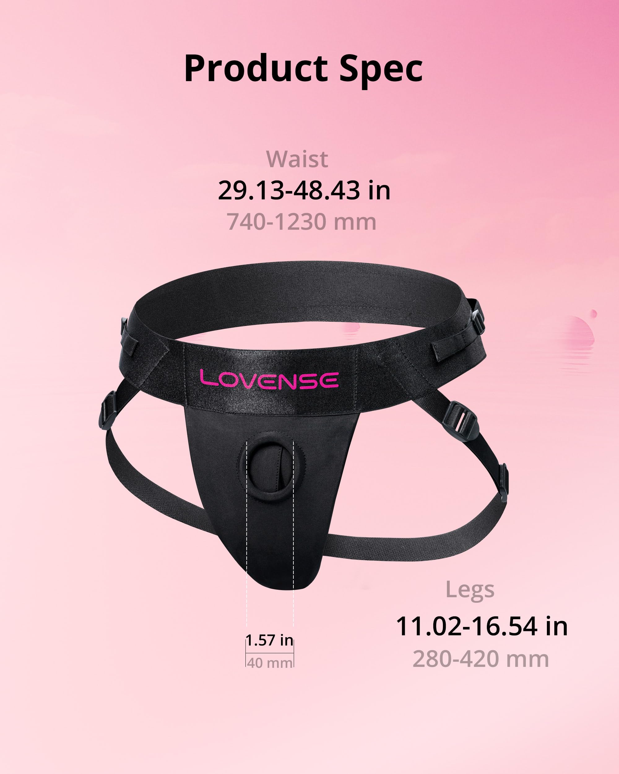 LOVENSE Harness for Lapis Strapless Strap-On Dildo, Adjustable Strap On Harness Wearable Panties Adult Sex Toy for Women Couples Pegging