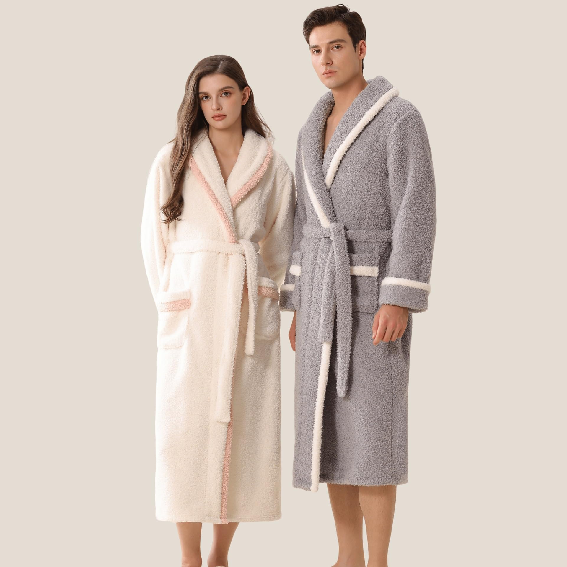 albornoz Albornoz suave de felpa premium for mujer, cálido y esponjoso