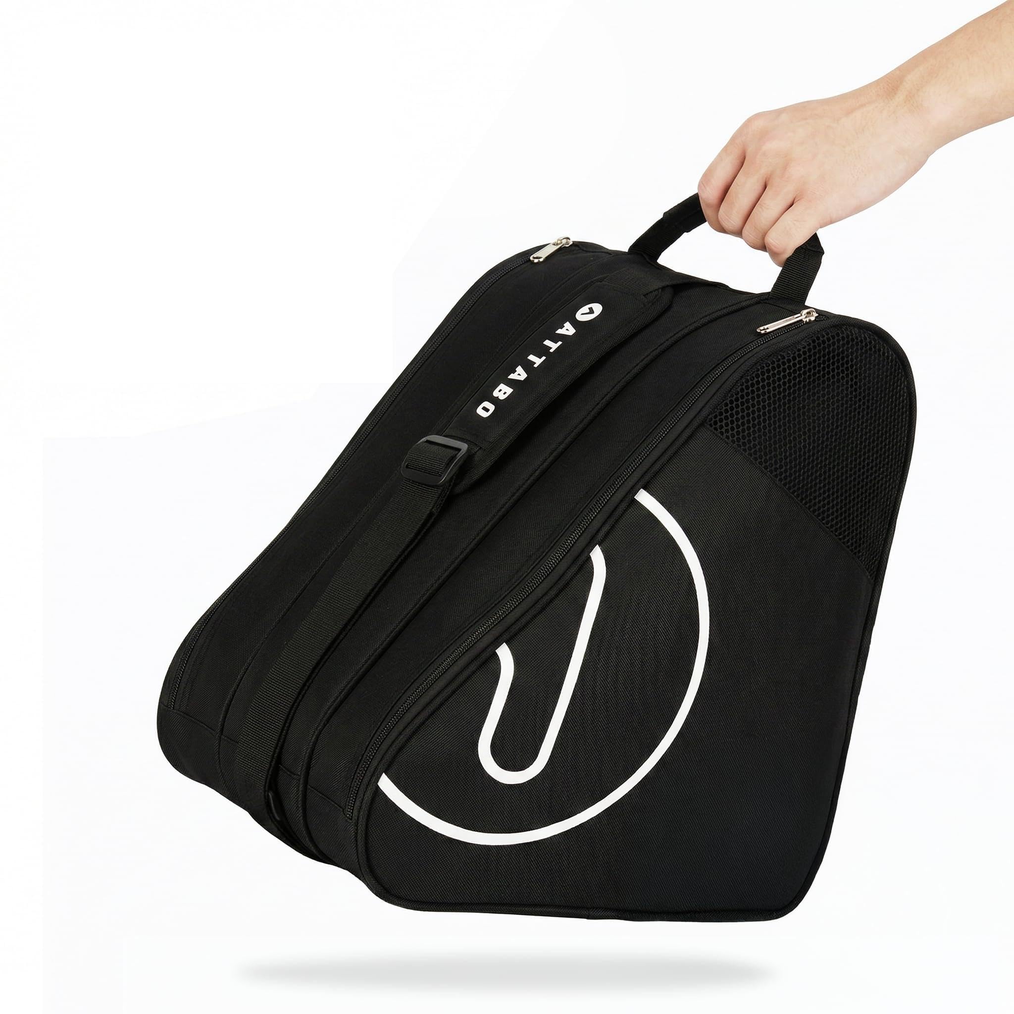 ATTABO Sako - Bolsa para Patines de Ruedas con 3 Compartimentos, poliéster y Sistema de ventilación, 38 l Grande, para Patines en línea y Patines
