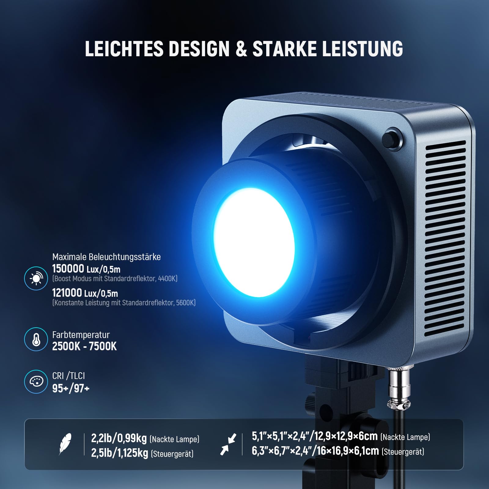 Neewer HS200C Tragbare RGB LED Videolicht – Bild 2