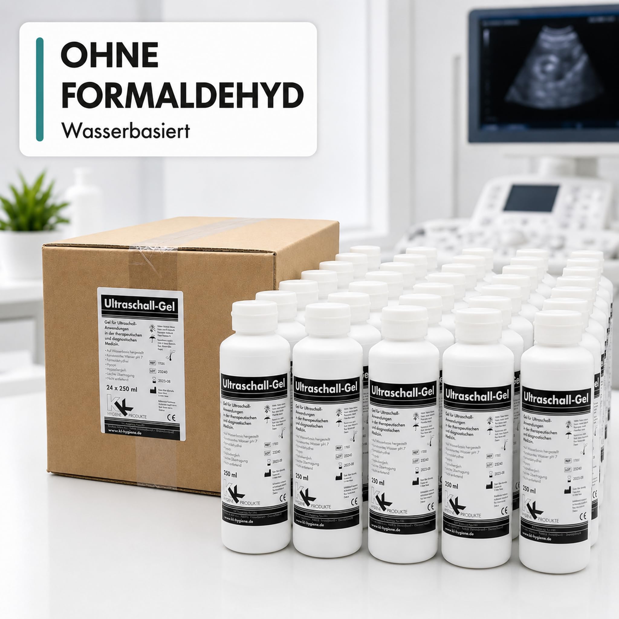 KK Ultraschallgel | Kontaktgel | Sonogel | 24 x 250 ml Flasche